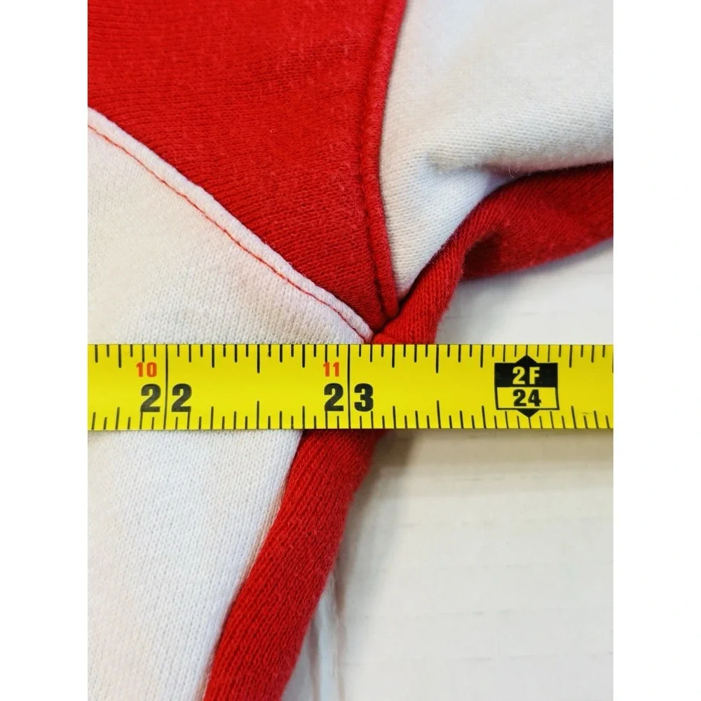 Adidas Originals Trefoil Hoodie Red White Oversized Logo Mens‎ Small S